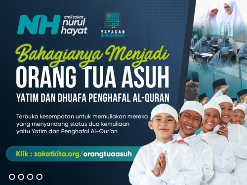 Beasiswa Yatim dan Dhuafa:
150 ribu/ bulan
